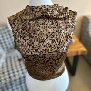 Sincerely, Jules, leopard print, silky crop top